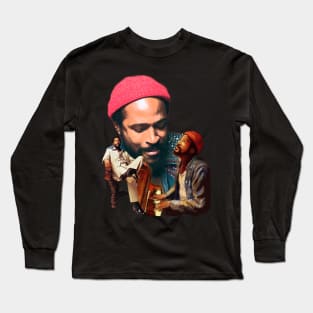 Marvin Gaye - Retro Fade Long Sleeve T-Shirt